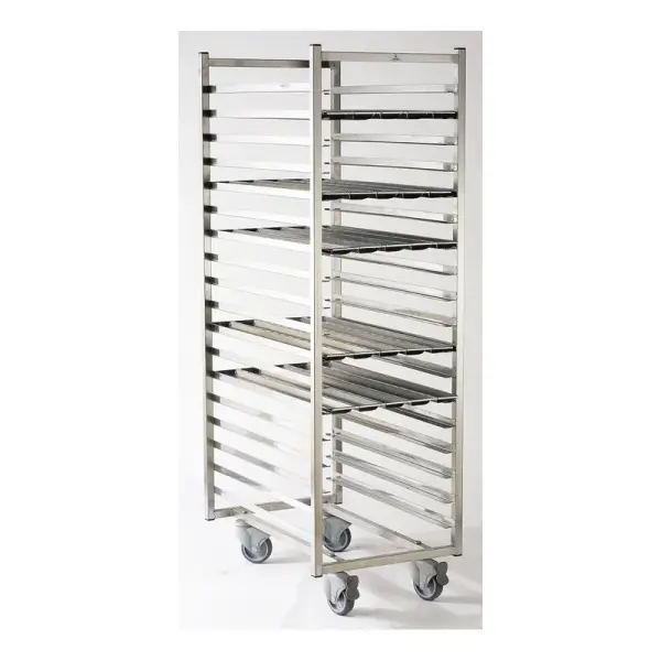 Optimo chariot de fermentation inox à plaques à pain largeur 43 cm 18 niveaux