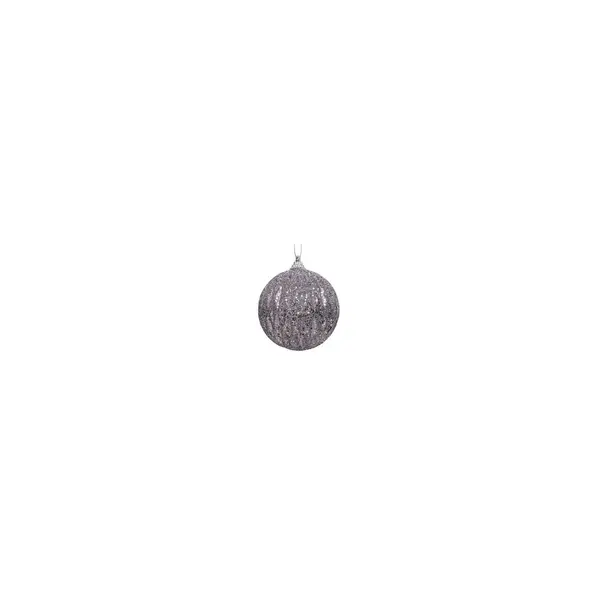 Boule lilas givré à paillettes