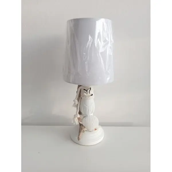 Lampe en bois flotté /coquillages - hauteur 40 cm