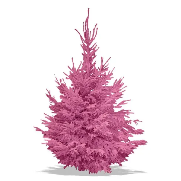 Sapin Nordmann floqué fuchsia
