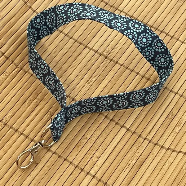 Porte-clés lanière tissu japonisant