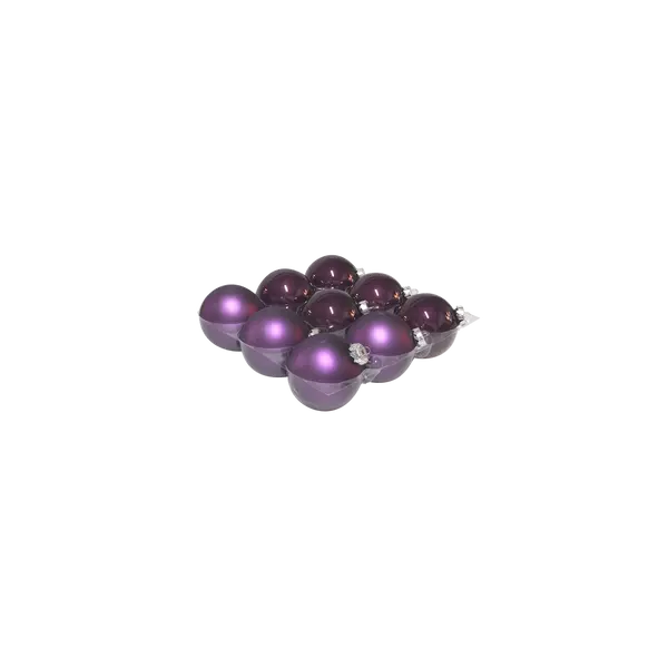 Boules de Noël classiques prune