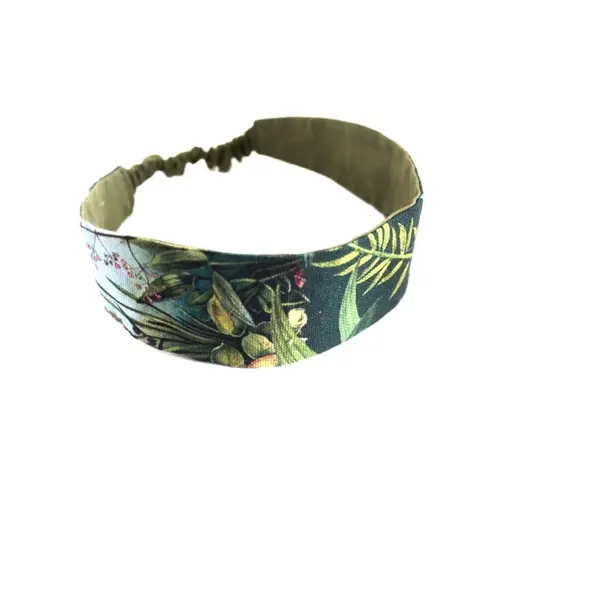 Bandeau cheveux femme tropical vert