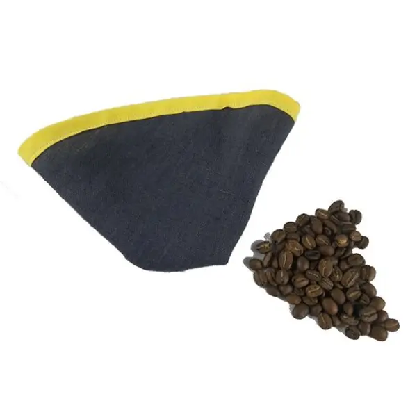 Filtre à café lavable gris et jaune