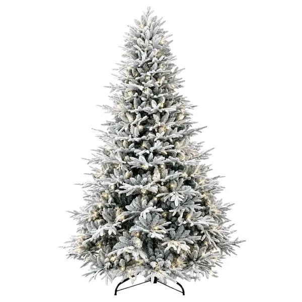 Sapin de Noël artificiel Monaco floqué LED