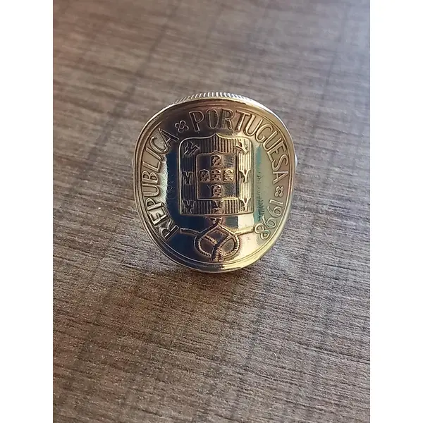Bague pièce de monnaie 5 escudos portugal