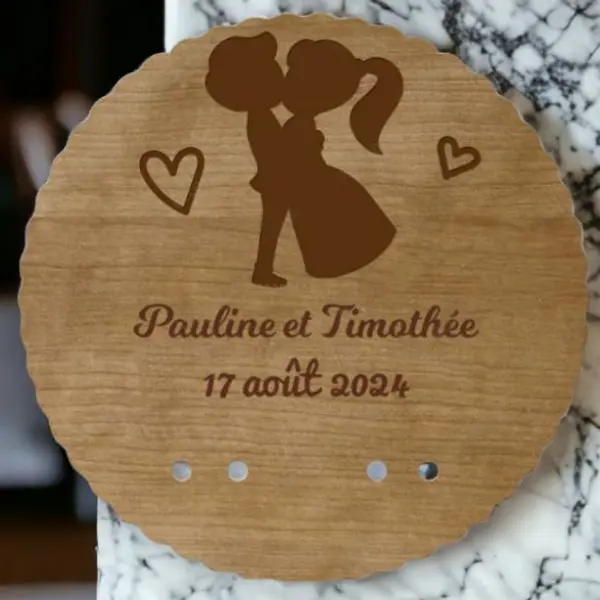 Porte alliances personnalisés mariage | support alliances Couple | matière au choix