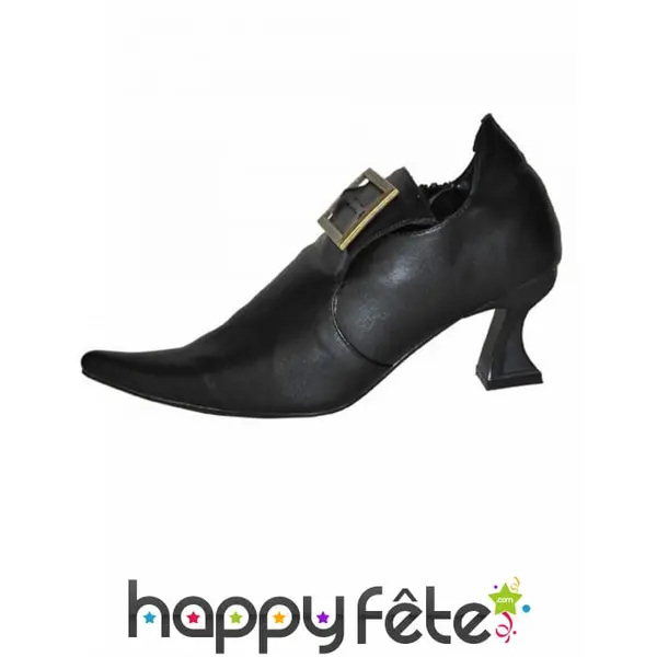 Chaussures noire de sorcière à petits talons