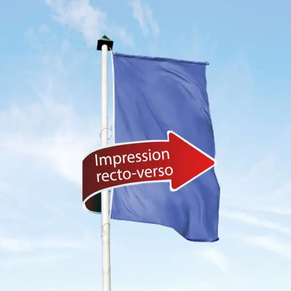 Drapeau pour potence recto-verso