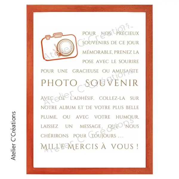Poster photo souvenir pour mariage { good vibes } - affiche numérique à imprimer