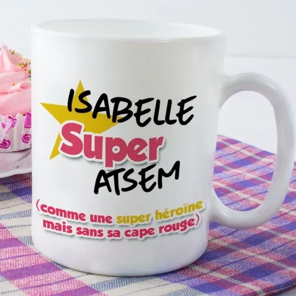 Mug personnalisable recto Super ATSEM