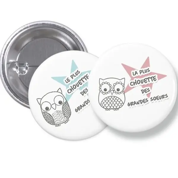 Badge Le plus chouette des grands frères / grandes soeurs