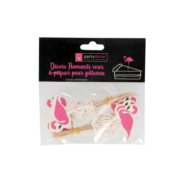 Cupcake Toppers Flamants roses (x 12)