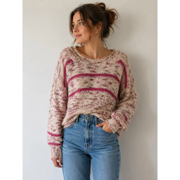 Pull "rose tendre"