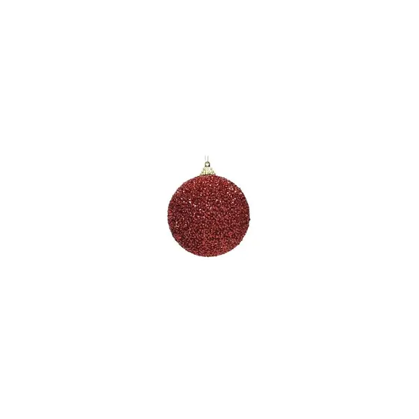 Boule rouge à paillettes