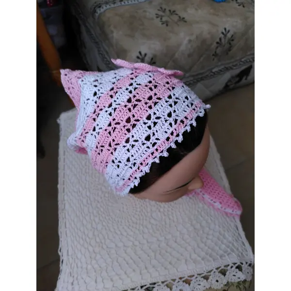 Fichu, bandeau tour de tête pour l'été crochet fait main neuf