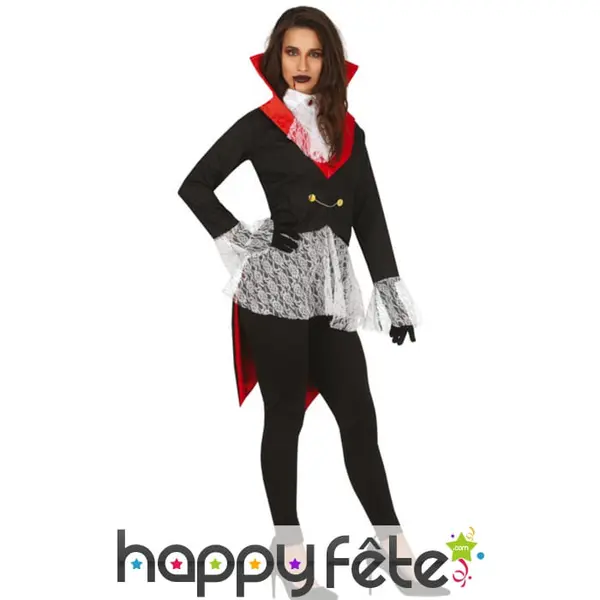 Déguisement queue de pie de vampire pour femme