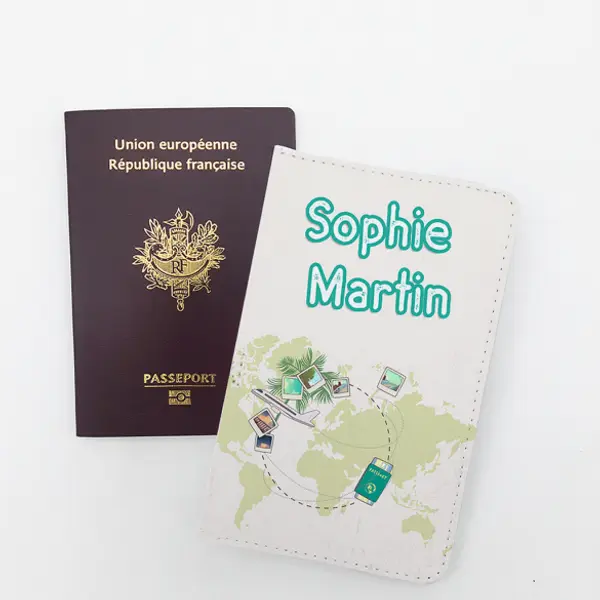 Protège passeport personnalisable World