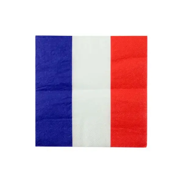 50 Serviettes de table bleu blanc rouge