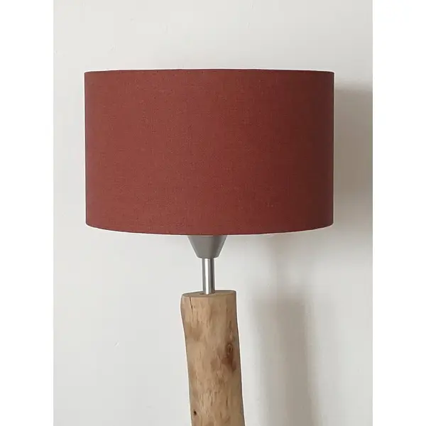 Abat-jour terracotta effet textile – luminaire déco bohème, naturel et contemporain – décoration intérieure, lampe de chevet, salon