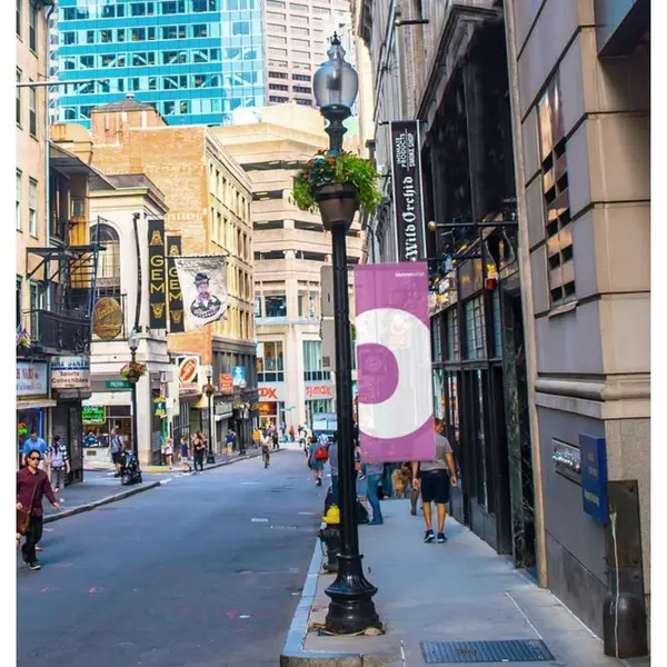 Porte-drapeau pour lampadaire