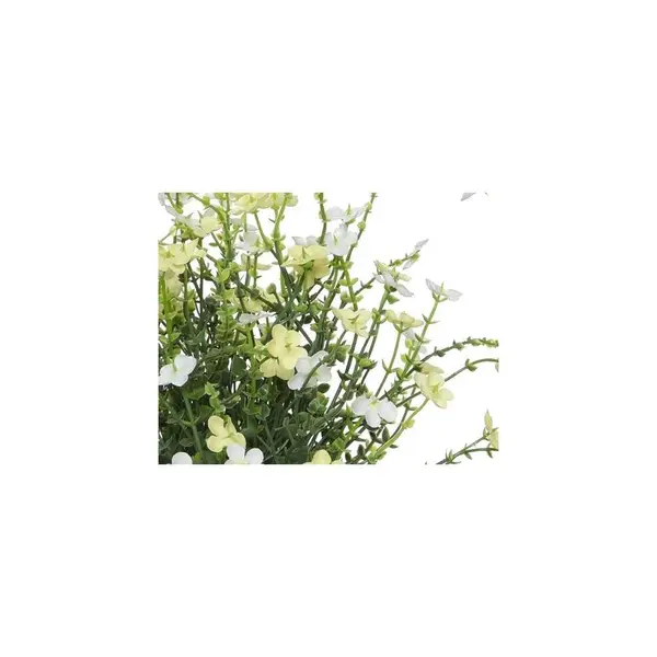 Trio de fleurs artificielles en pot (28cm)