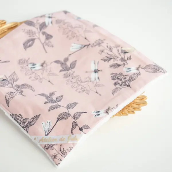 Serviette visage en tissu l'herboriste rose