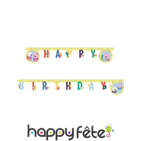 Guirlande Peppa Pig Happy Birthday de 200cm