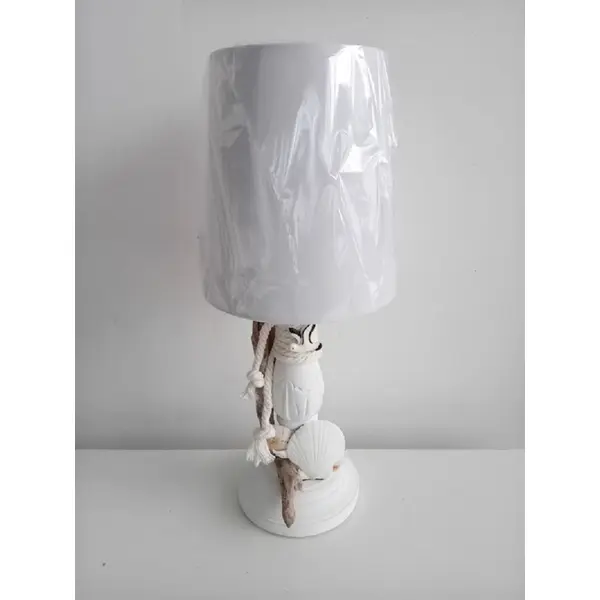 Lampe en bois flotté /coquillages - hauteur 40 cm