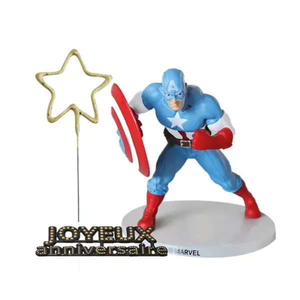 Kit décor gâteau Captain America