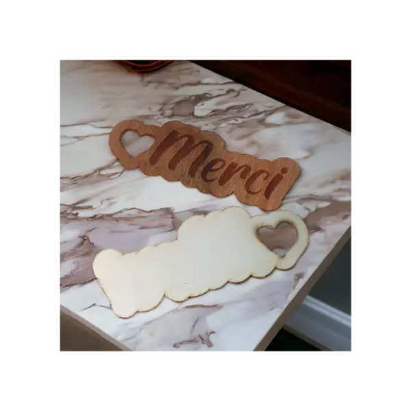 ***EDITION LIMITEE*** Etiquettes Merci papier de bois baptême / mariage