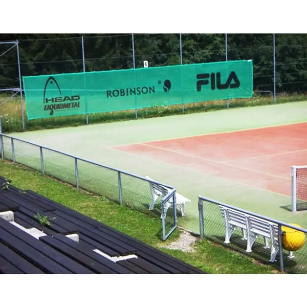 Bâche personnalisée brise vent / brise vue pour court de tennis