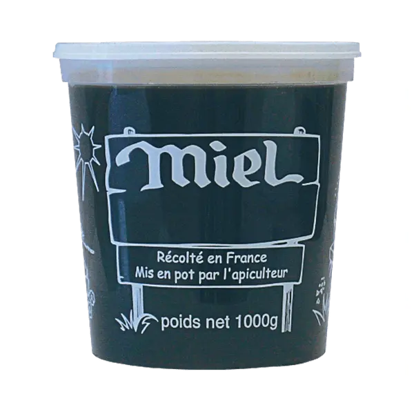 10 Pots plastique pour miel 1 kg