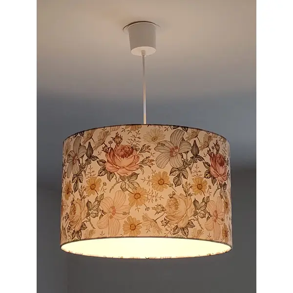 Abat-jour fleuri – luminaire artisanal français, déco romantique, campagne chic, bohème, nature, lampe salon chambre