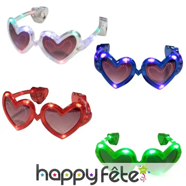 Lunettes coeur Led