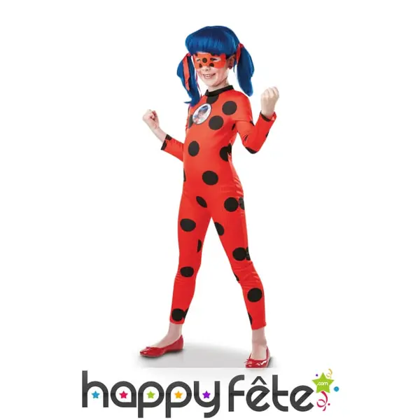 Combinaison de LadyBug avec masque, pour fille