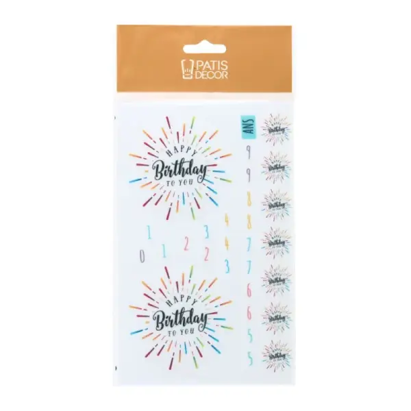 Décors en azyme assortis thème anniversaire n°4