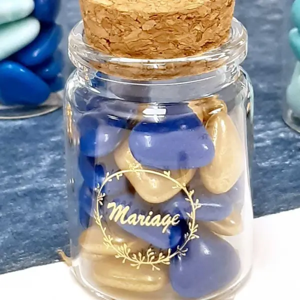 Pot à dragées Mariage avec bouchon personnalisable