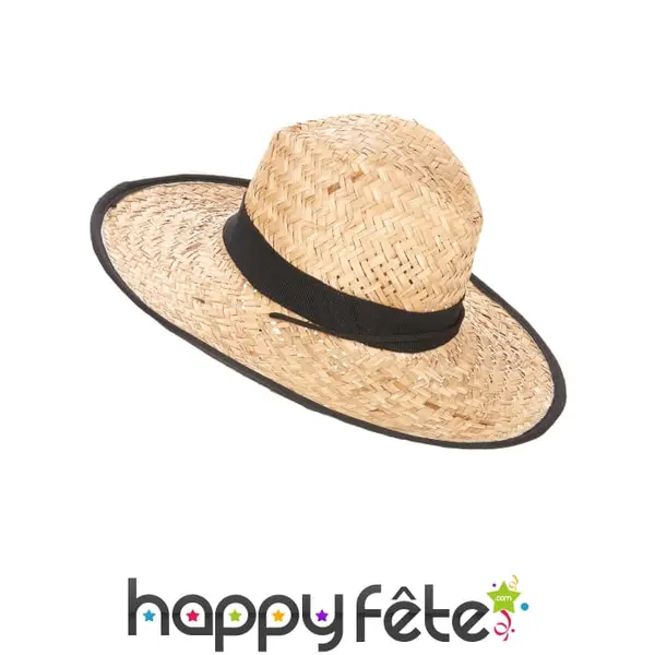 Chapeau Cowboy avec contour et ruban noir