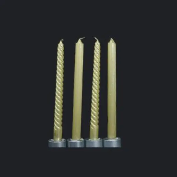 4 Bougies Etoile Pailletées - Or