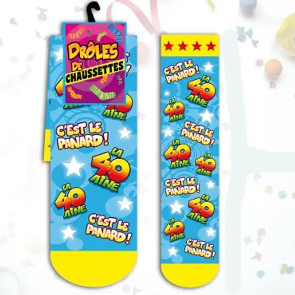 Chaussettes "La 40aine C'est Le Panard !" - Bleu