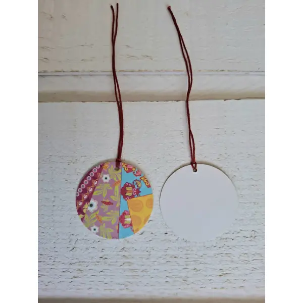 Lot de 23 étiquettes indiennes (rondes papier épais)