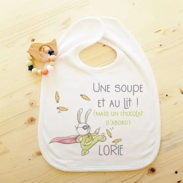 Bavoir personnalisable Super Lapin