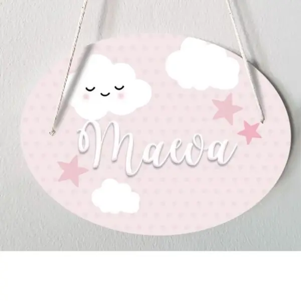 Plaque porte enfant personnalisable - Maeva