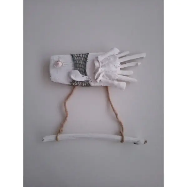Porte papier toilette marin - poisson en bois flotté