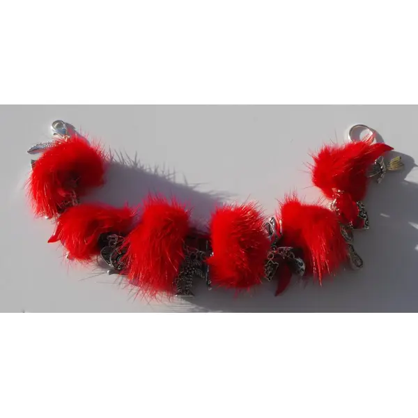 Bracelet pompons, bracel.0592