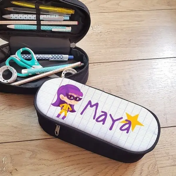 Trousse à crayons personnalisable modèle Héroïne
