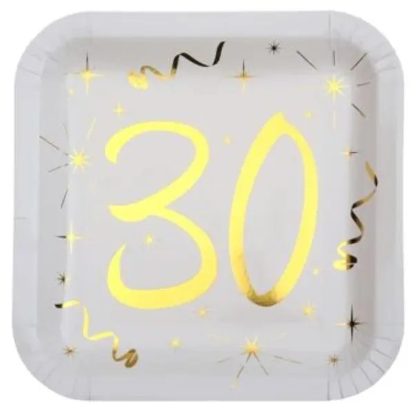 Ballon Anniversaire - Blanc et Or - 70 ans