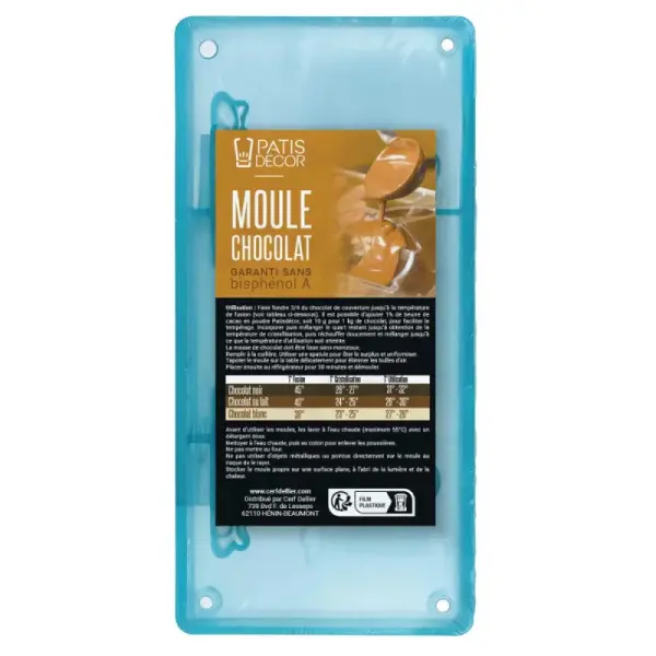 Moule chocolat Père noël skieur Patisdécor