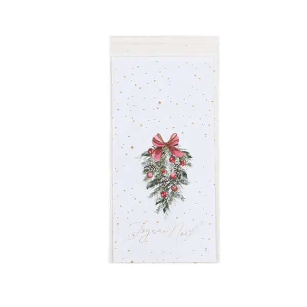 10 sachets alimentaires noël 8,16x16cm